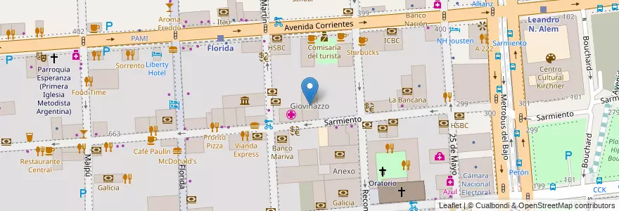 Mapa de ubicacion de Giovinazzo, San Nicolas en Аргентина, Буэнос-Айрес, Comuna 1, Буэнос-Айрес.