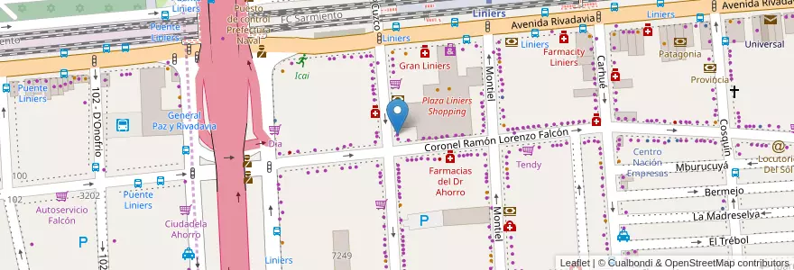 Mapa de ubicacion de Giros More en Arjantin, Ciudad Autónoma De Buenos Aires, Comuna 9, Buenos Aires.