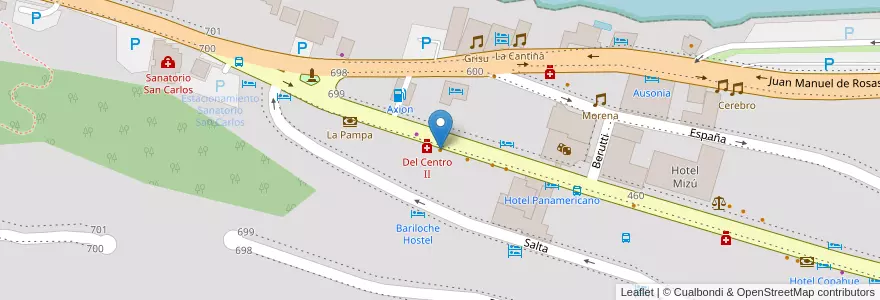 Mapa de ubicacion de Girula Pizza en アルゼンチン, チリ, リオネグロ州, Departamento Bariloche, Municipio De San Carlos De Bariloche, San Carlos De Bariloche.