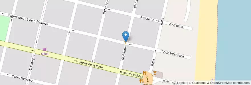 Mapa de ubicacion de Giuliano Italian Bar en アルゼンチン, サンタフェ州, Departamento La Capital, Santa Fe Capital.