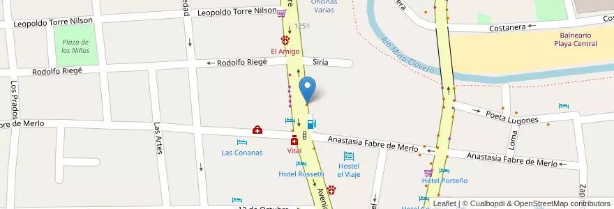 Mapa de ubicacion de Giuseppe en Argentinien, Provinz Córdoba, Departamento San Alberto, Pedanía Tránsito, Mina Clavero, Municipio De Mina Clavero.
