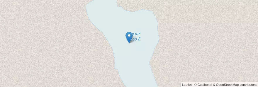 Mapa de ubicacion de Glaciar Chico E en アルゼンチン, Departamento Ushuaia, チリ, ティエラ・デル・フエゴ州.