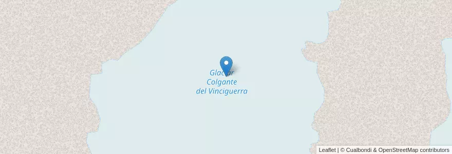 Mapa de ubicacion de Glaciar Colgante del Vinciguerra en Argentina, Departamento Ushuaia, Chile, Tierra Del Fuego.