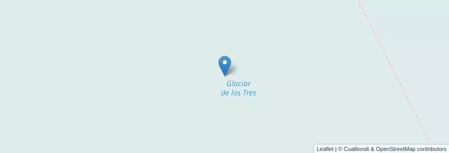 Mapa de ubicacion de Glaciar de los Tres en 阿根廷, 智利, 圣克鲁斯省, Lago Argentino.