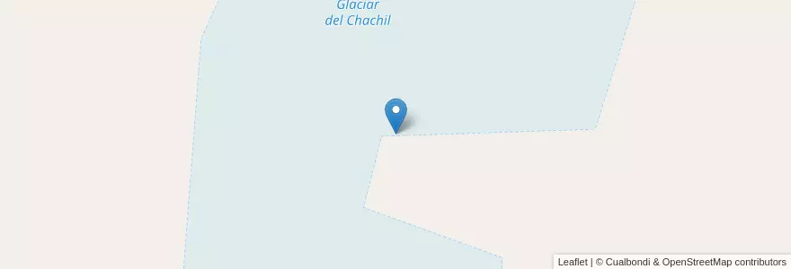 Mapa de ubicacion de Glaciar del Chachil en Argentina, Chile, Neuquén, Departamento Picunches.