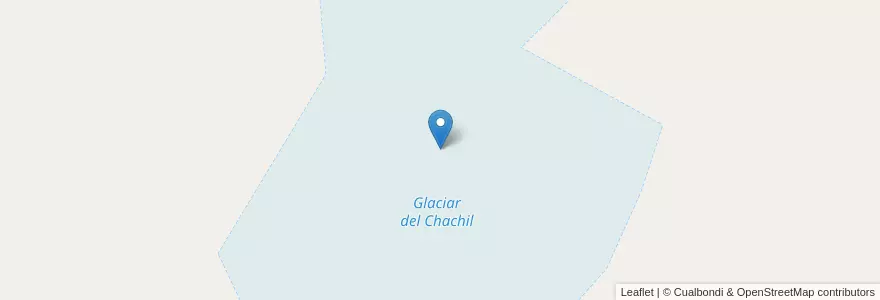 Mapa de ubicacion de Glaciar del Chachil en Argentina, Chile, Wilayah Neuquén, Departamento Picunches.