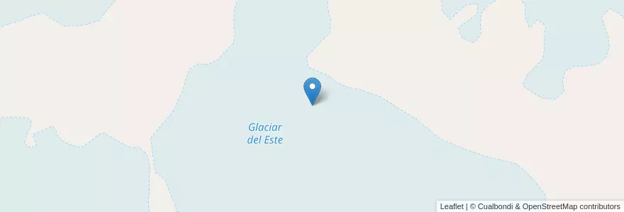 Mapa de ubicacion de Glaciar del Este en アルゼンチン, チリ, メンドーサ州, Departamento Las Heras, Distrito Las Cuevas.