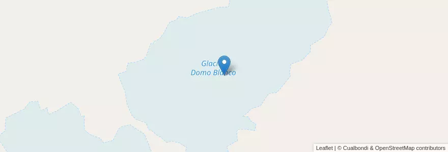 Mapa de ubicacion de Glaciar Domo Blanco en アルゼンチン, Departamento Ushuaia, チリ, ティエラ・デル・フエゴ州.