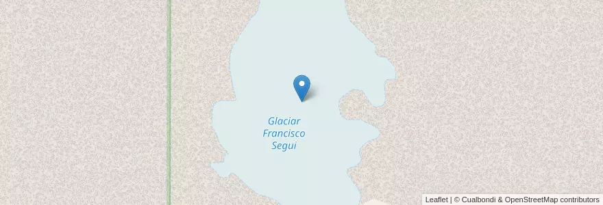 Mapa de ubicacion de Glaciar Francisco Segui en Argentinië, Departamento Ushuaia, Magallanes Y La Antártica Chilena, Chili, Vuurland.
