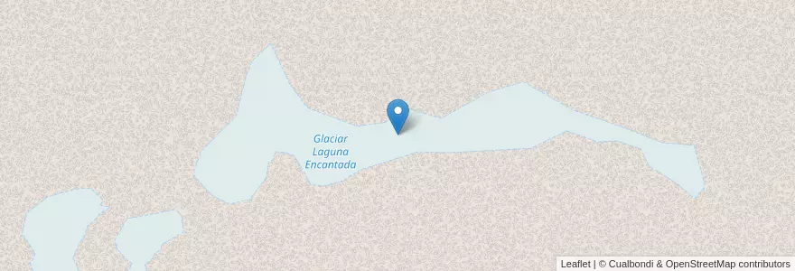 Mapa de ubicacion de Glaciar Laguna Encantada en Argentina, Departamento Ushuaia, Chile, Tierra Del Fuego Province.