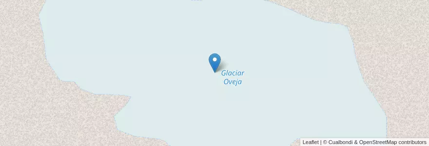 Mapa de ubicacion de Glaciar Oveja en آرژانتین, Departamento Ushuaia, منطقه ماژلان و جنوبگان شیلی, شیلی, استان تیرا دل فوئگو.