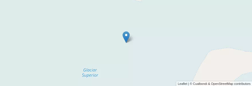 Mapa de ubicacion de Glaciar Superior en アルゼンチン, チリ, メンドーサ州, Departamento Las Heras, Distrito Las Cuevas.