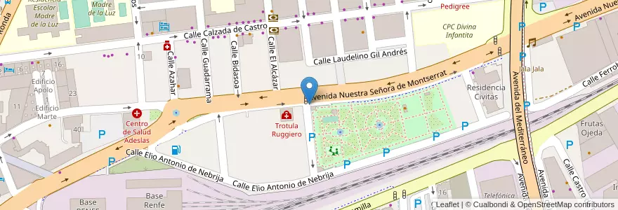 Mapa de ubicacion de Gloria Fuertes en اسپانیا, Andalucía, Almería, Almería.