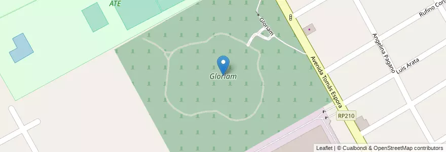 Mapa de ubicacion de Gloriam en Arjantin, Buenos Aires, Partido De Almirante Brown, Longchamps.