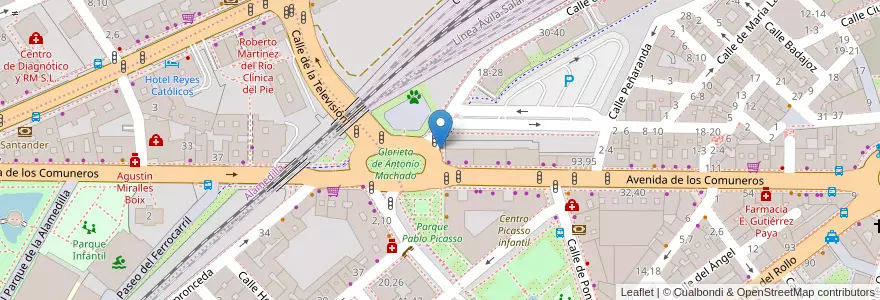 Mapa de ubicacion de Glorieta Antonio Machado en Spagna, Castilla Y León, Salamanca, Campo De Salamanca, Salamanca.
