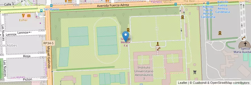 Mapa de ubicacion de Gloster Meteor F.4 en Argentinien, Santa Fe, Departamento Rosario, Municipio De Funes, Funes.