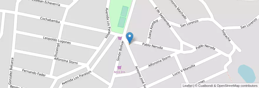 Mapa de ubicacion de Glup's en Argentine, Córdoba, Departamento Colón, Pedanía Calera Norte, La Calera.