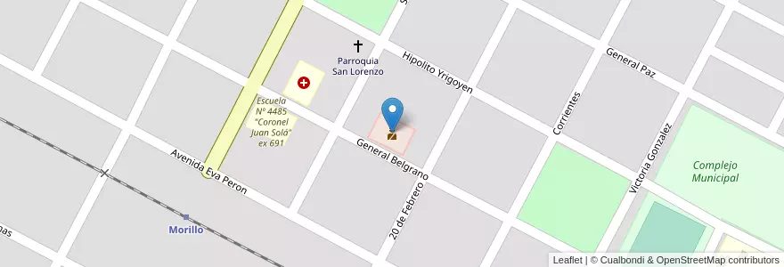 Mapa de ubicacion de GN Sección Morillo en الأرجنتين, Salta, Rivadavia, Municipio De Rivadavia Banda Norte, Coronel Juan Solá.