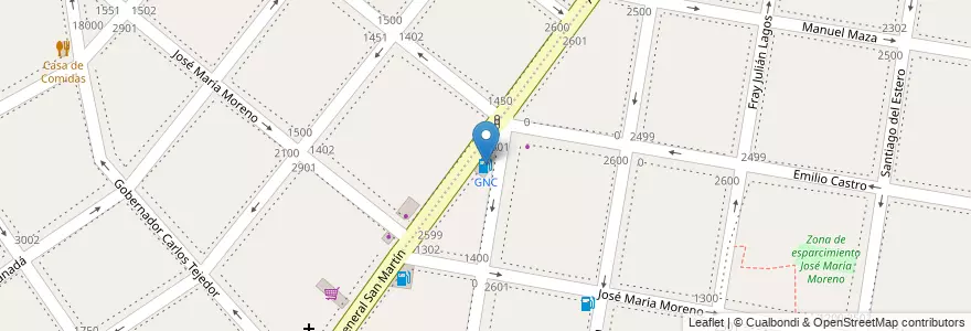 Mapa de ubicacion de GNC en Argentinië, Buenos Aires, Partido De Lanús, Lanús Oeste.