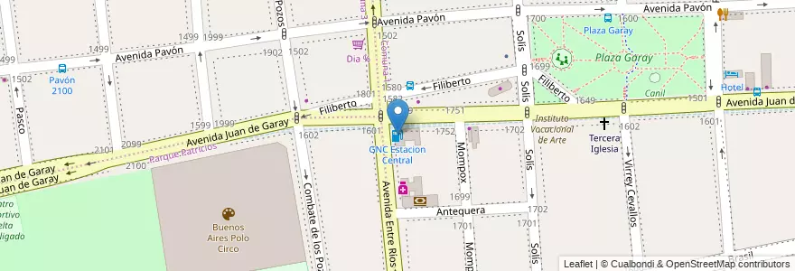 Mapa de ubicacion de GNC Estacion Central, Constitucion en Argentinien, Ciudad Autónoma De Buenos Aires, Buenos Aires.