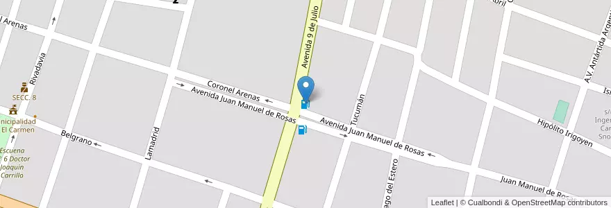 Mapa de ubicacion de GNC La Mariposa en Arjantin, Jujuy, Departamento El Carmen, Municipio De El Carmen, El Carmen.