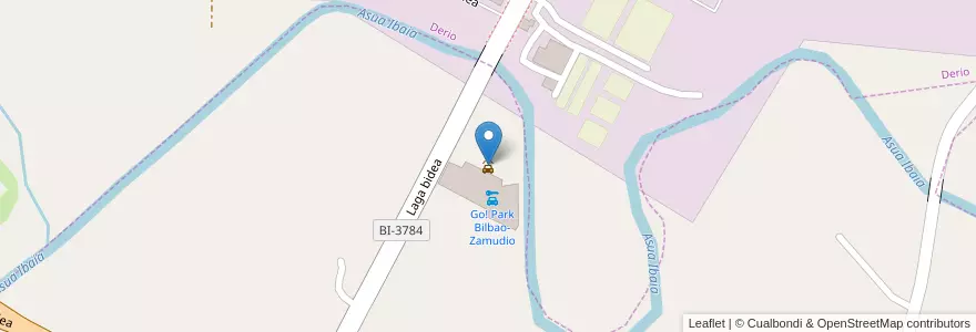 Mapa de ubicacion de Go! Park Zamudio en Espagne, Pays Basque Autonome, Biscaye, Grand-Bilbao, Derio.