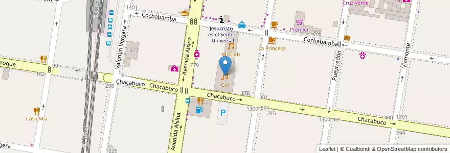 Mapa de ubicacion de Go! en 阿根廷, 布宜诺斯艾利斯省, Partido De Lomas De Zamora, Banfield.