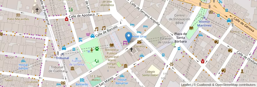 Mapa de ubicacion de Goa Café en İspanya, Comunidad De Madrid, Comunidad De Madrid, Área Metropolitana De Madrid Y Corredor Del Henares, Madrid.