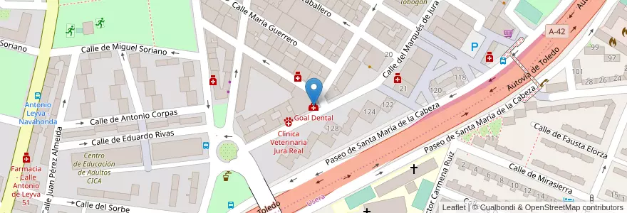 Mapa de ubicacion de Goal Dental en Испания, Мадрид, Мадрид, Área Metropolitana De Madrid Y Corredor Del Henares, Мадрид.