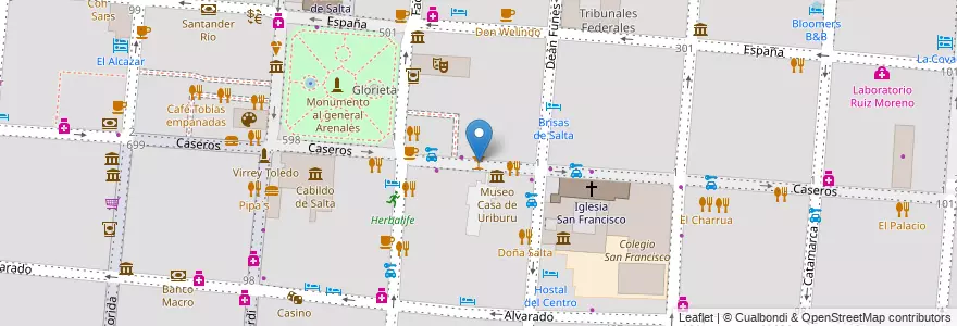 Mapa de ubicacion de Goblin Irish Pub en 아르헨티나, Salta, Capital, Municipio De Salta, Salta.