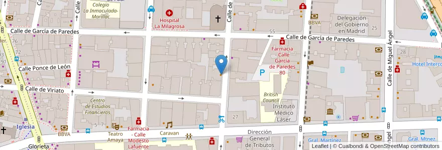 Mapa de ubicacion de Goiko grill en スペイン, マドリード州, Comunidad De Madrid, Área Metropolitana De Madrid Y Corredor Del Henares, Madrid.