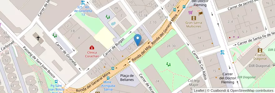 Mapa de ubicacion de Golden Kyu Self Defense Studio en スペイン, カタルーニャ州, Barcelona, バルサルネス, Barcelona.