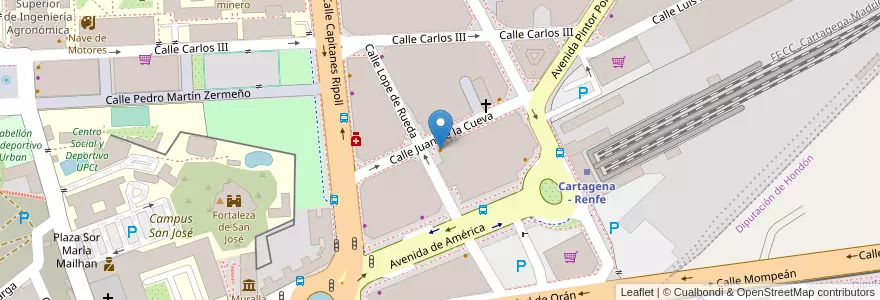 Mapa de ubicacion de Golden Play en Spanje, Murcia, Murcia, Campo De Cartagena Y Mar Menor, Cartagena.