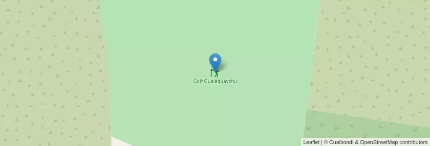 Mapa de ubicacion de Golf Gualeguaychu en アルゼンチン, エントレ・リオス州, Departamento Gualeguaychú, Gualeguaychú, Gualeguaychú, Distrito Costa Uruguay Sur.