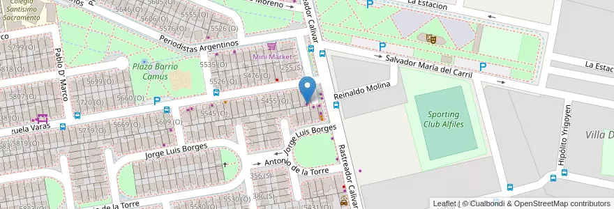 Mapa de ubicacion de Gomeria en Argentinië, San Juan, Chili, Rivadavia.