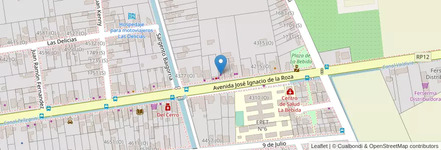 Mapa de ubicacion de Gomeria en アルゼンチン, サンフアン州, チリ, Rivadavia.