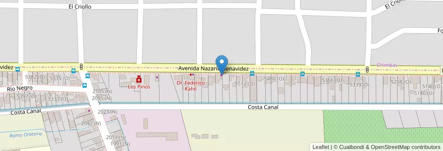 Mapa de ubicacion de Gomería en Argentine, San Juan, Chili, Rivadavia.