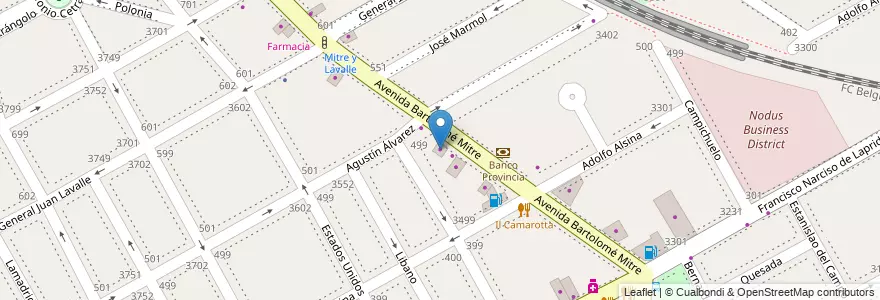 Mapa de ubicacion de Gomeria en Argentina, Buenos Aires, Partido De Vicente López, Vicente López.