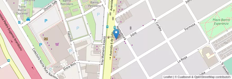 Mapa de ubicacion de Gomeria El Abuelo en Argentinië, Buenos Aires, Partido De Campana.