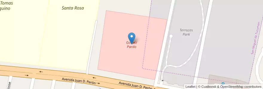 Mapa de ubicacion de Gomez Pardo en Argentinien, Tucumán, Departamento Yerba Buena, Yerba Buena.