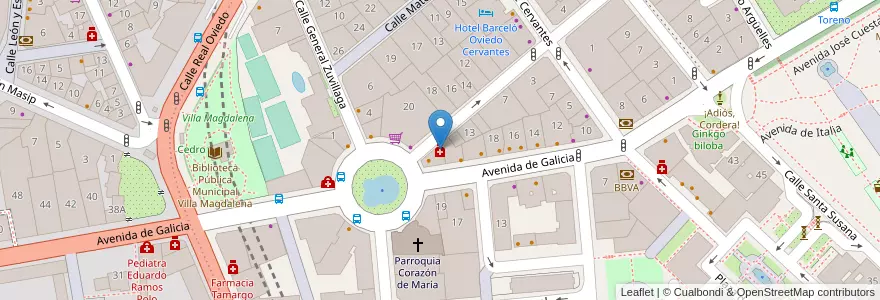 Mapa de ubicacion de Gonzalez-Cueva en اسپانیا, آستوریاس, آستوریاس, Oviedo.