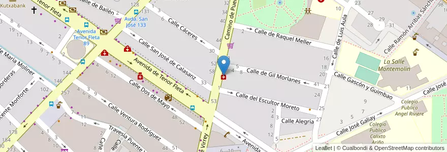 Mapa de ubicacion de González Vadillo, María Concepción en إسبانيا, أرغون, سرقسطة, Zaragoza, سرقسطة.