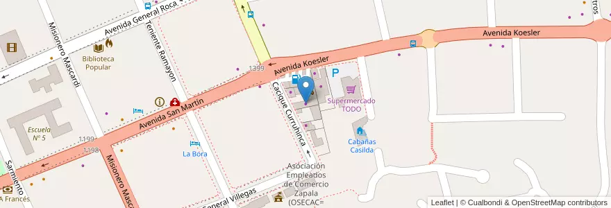 Mapa de ubicacion de Goodyear en Аргентина, Чили, Неукен, Departamento Lácar, Municipio De San Martín De Los Andes, San Martín De Los Andes.