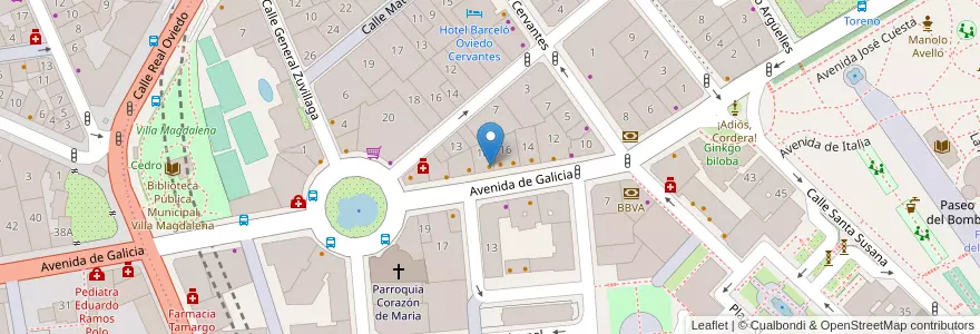 Mapa de ubicacion de Gota Fresca en Spagna, Asturie, Asturie, Oviedo.
