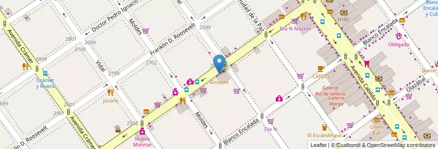 Mapa de ubicacion de Goumet, Belgrano en Arjantin, Ciudad Autónoma De Buenos Aires, Buenos Aires, Comuna 13.