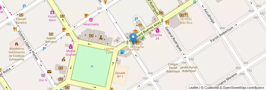 Mapa de ubicacion de Gourmet en Arjantin, Buenos Aires, Partido De Esteban Echeverría, Monte Grande.