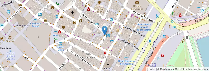 Mapa de ubicacion de Gourmet tapas by SENSI en Spain, Catalonia, Barcelona, Barcelonès, Barcelona.