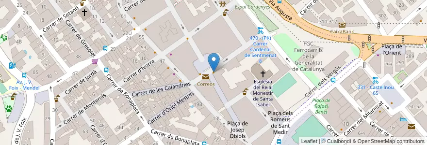 Mapa de ubicacion de Gouthier en إسبانيا, كتالونيا, برشلونة, بارسلونس, Barcelona.
