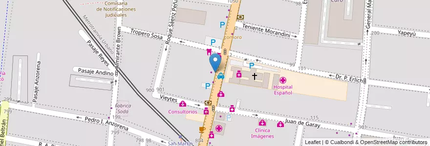 Mapa de ubicacion de Govinda - Restaurant Vegetariano en Аргентина, Чили, Мендоса, Godoy Cruz, Departamento Godoy Cruz, Distrito Ciudad De Godoy Cruz.