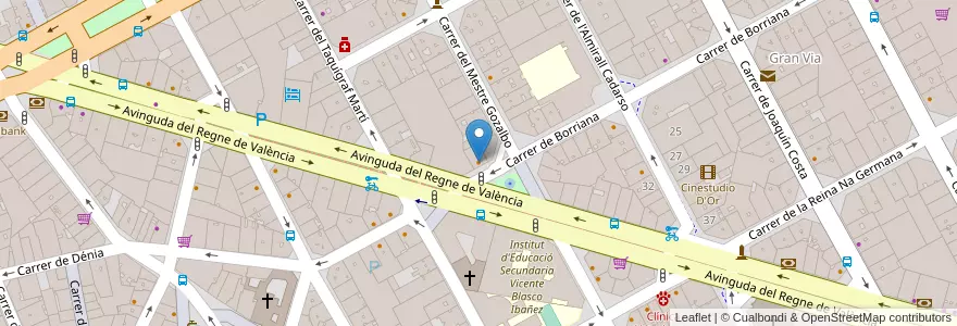 Mapa de ubicacion de Goya Gallery Restaurant en スペイン, バレンシア州, València / Valencia, Comarca De València, València.